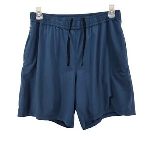 Beyond Yoga Shorts‎ Mens XL Blue Pivotal Performance Drawstring 7 in Gym Casual